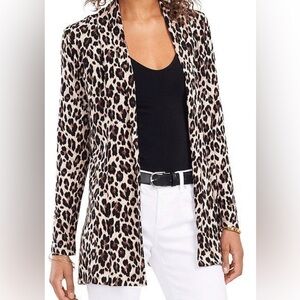 Vince Camuto Animal Print Blazer/Swingy Cardigan Size Medium